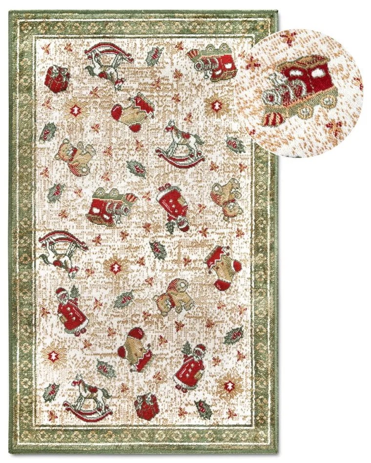 Зелен килим с коледен мотив със смес от памук 50x80 cm Toy's Delight Green Christmas – Villeroy&Boch