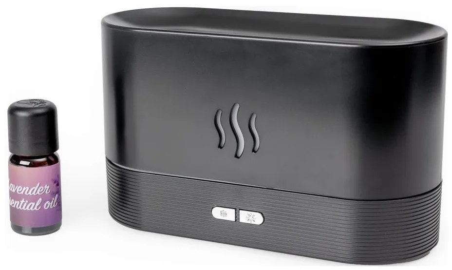 LED RGB ултразвуков дифузер и овлажнител 180 мл, черен, с подсветка