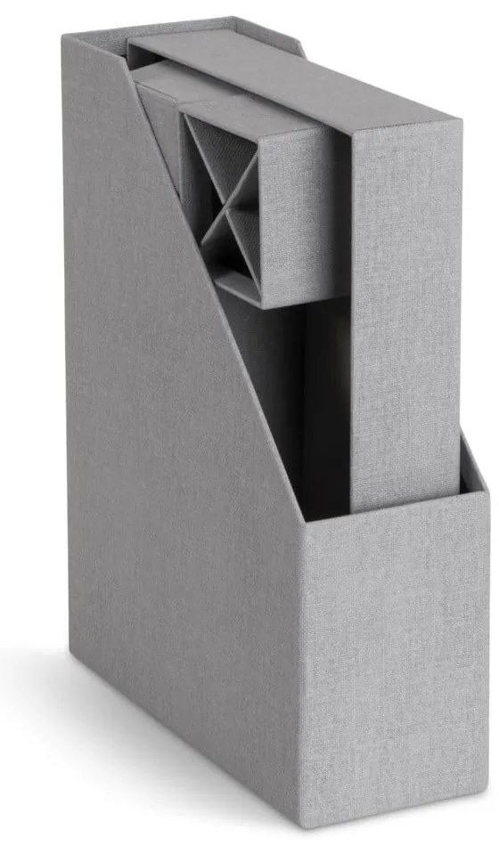 Картонени органайзери в комплект от 4 бр. Hugo Canvas Paper Laminate – Bigso