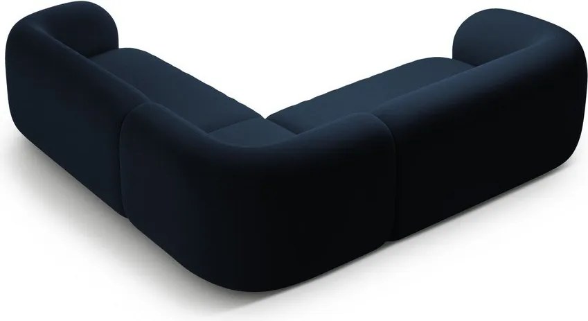 Син кадифен ъглов диван Kate – Micadoni