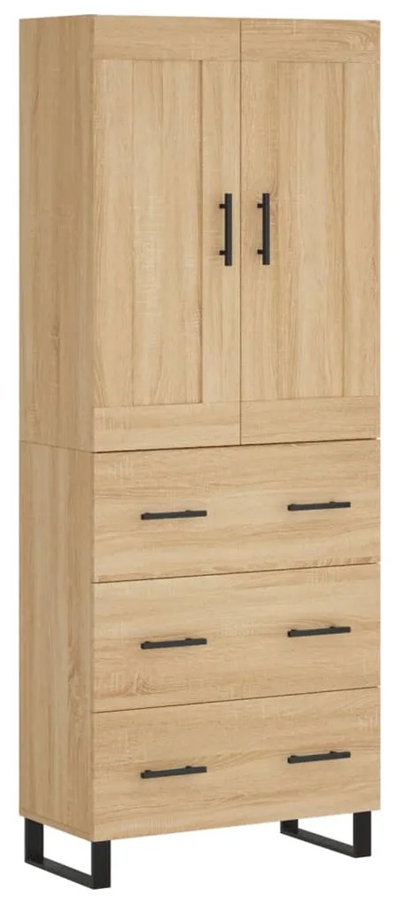 3199772 vidaXL Висок шкаф, дъб сонома, 69,5x34x180 см, инженерно дърво