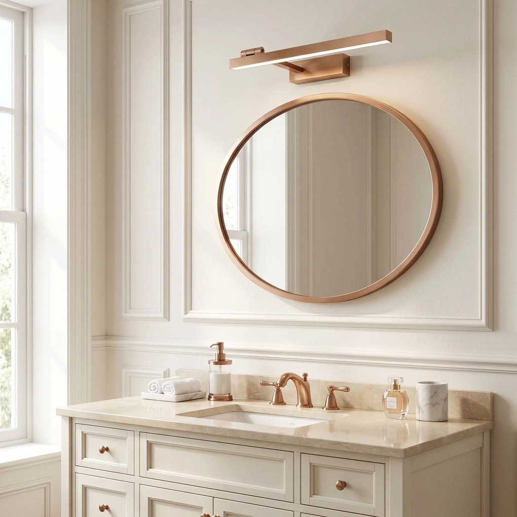 LED аплик за баня SWE037-1W 40cm BRUSH COPPER