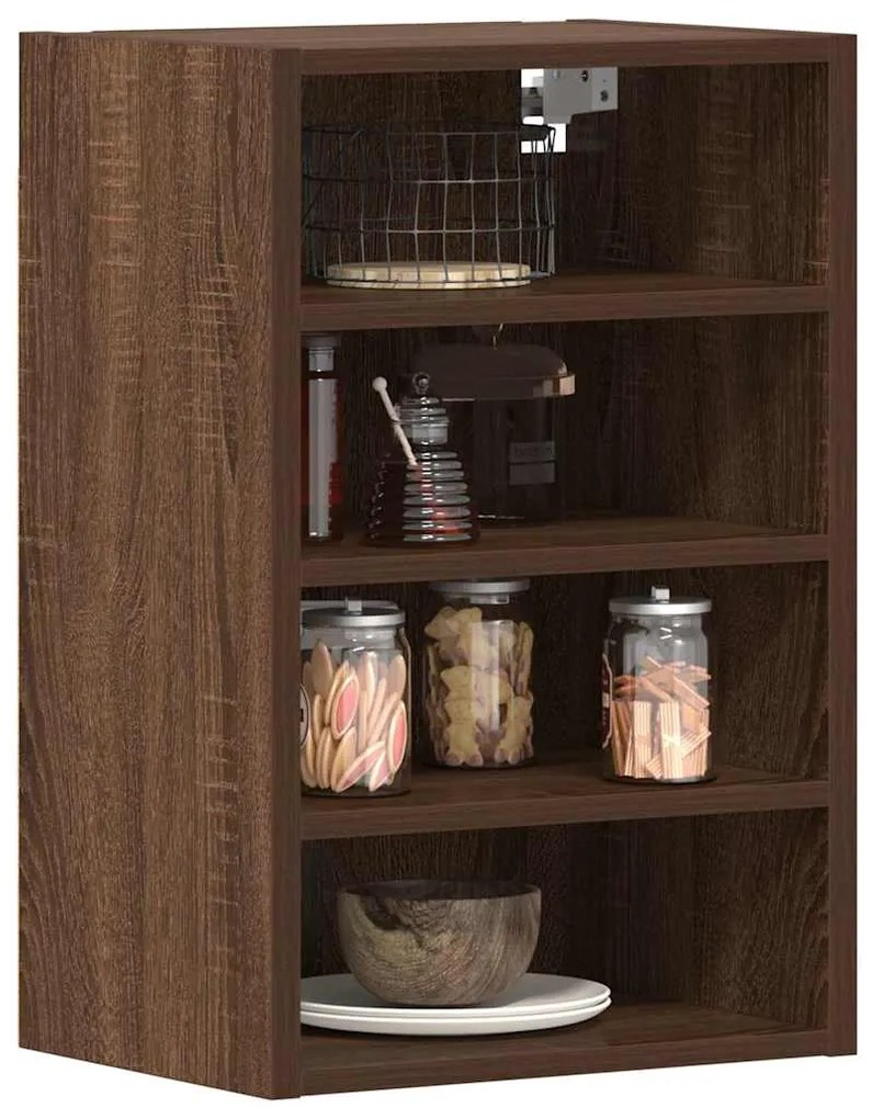 854181 vidaXL Висящ шкаф "Рига", кафяв дъб, 40x29,5x60 см, инженерно дърво