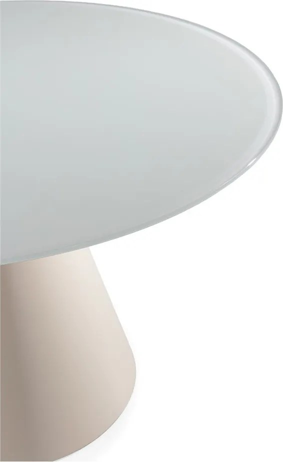 Кръгла трапезна маса със стъклен плот ø 120 cm Vida – MOME