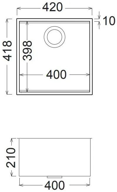 Измийте Apell Amalthea под-74 x 41,8 cm