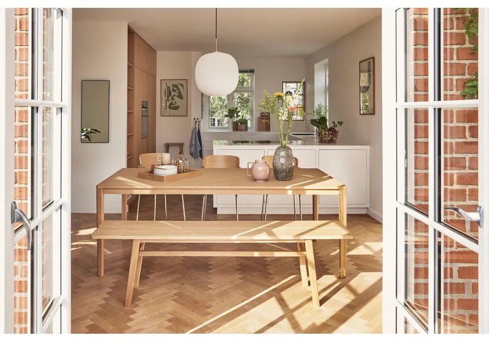 Бяло висящо осветително тяло със стъклен абажур ø 40 cm Serene – Hübsch