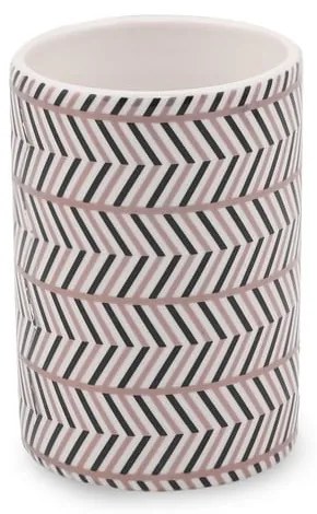 Комплект аксесоари за баня от полирезин в черно и бяло Lidya - Mioli Decor