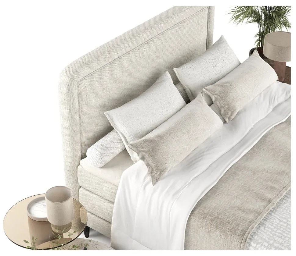 Кремаво боксспринг легло 160x200 cm Dove – Maison de Rêve