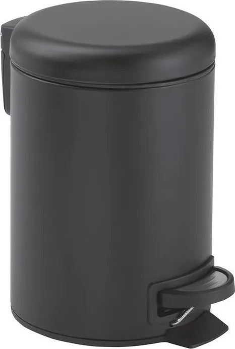 Gedy - Кош за отпадъци POTTY 5 л, матово черен, с меко затваряне