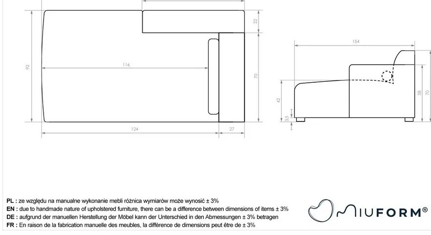 Светлосив модулен диван (ляв ъгъл) Flex Felix – Miuform