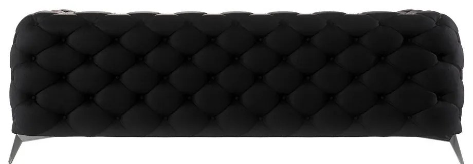 Черен кадифен диван 225 cm Chelsea – Ropez