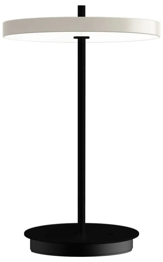 Черно-бяла метална LED настолна лампа с метален абажур (височина 31 cm) Asteria Move – UMAGE