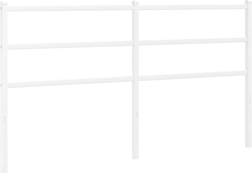 355449 vidaXL Метална резервна табла за легло, бяла, 160 см