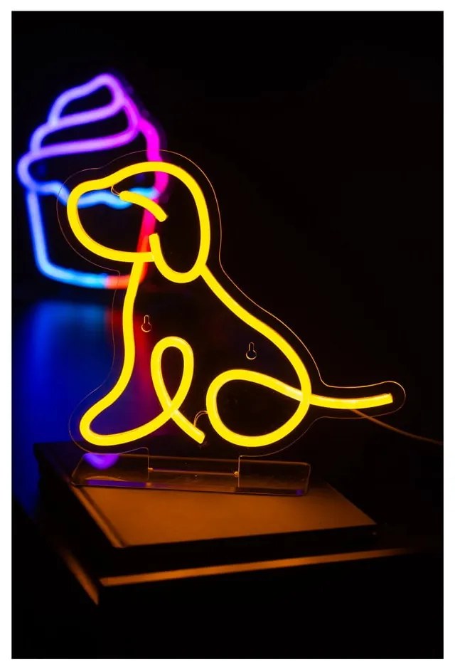 Жълта бебешка лампа Sitting Dog – Leitmotiv