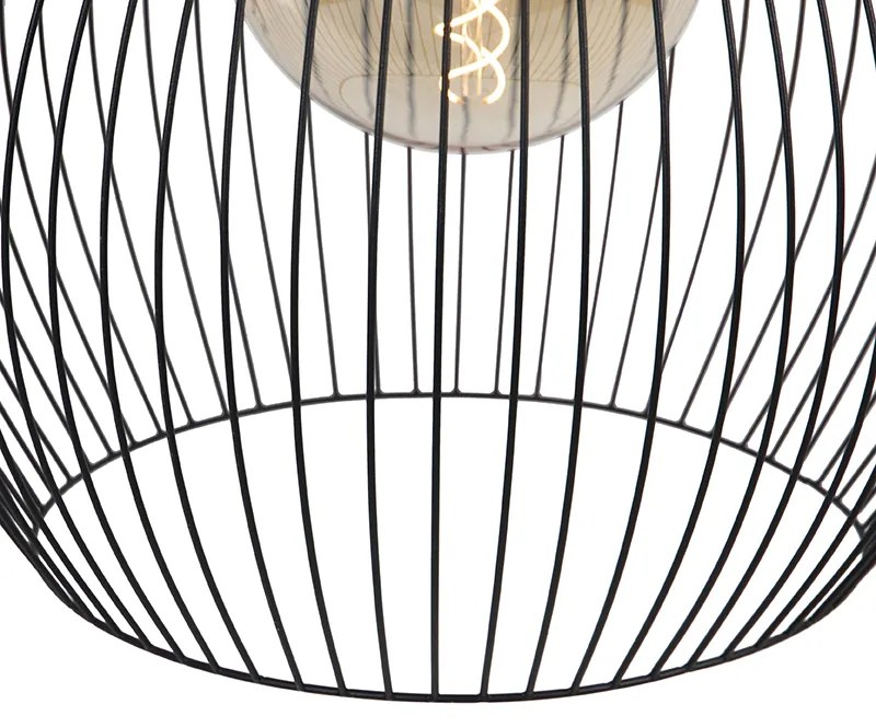 Дизайнерски кръгъл висящ аплик черен 50 см - Dos