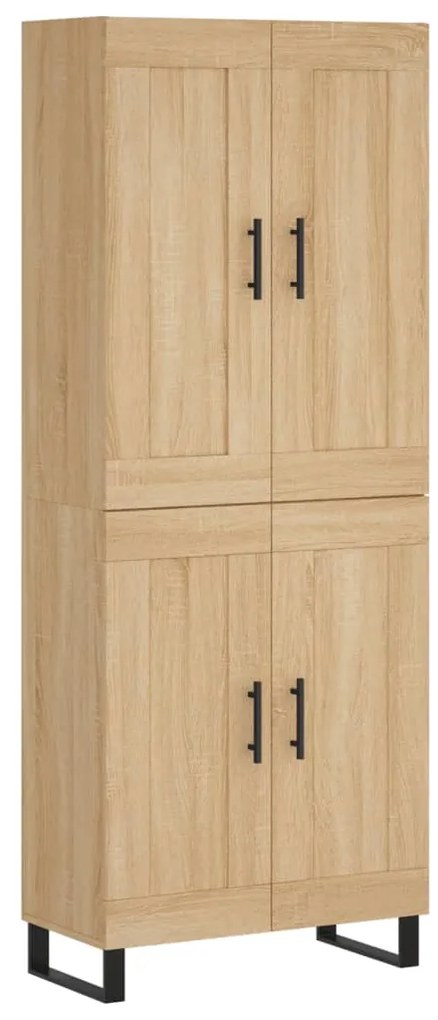 3199708 vidaXL Висок шкаф, дъб сонома, 69,5x34x180 см, инженерно дърво