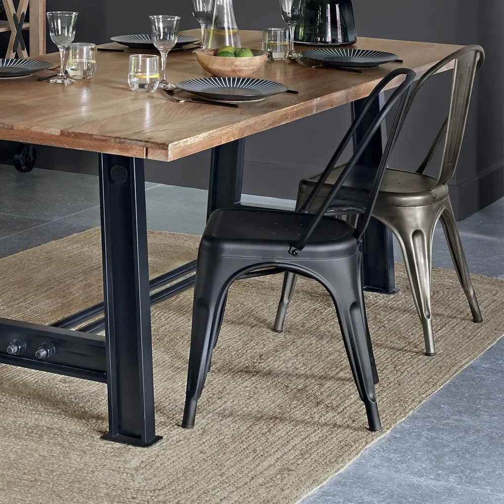 Трапезен стол atmosphera Niko, Метал - Черен