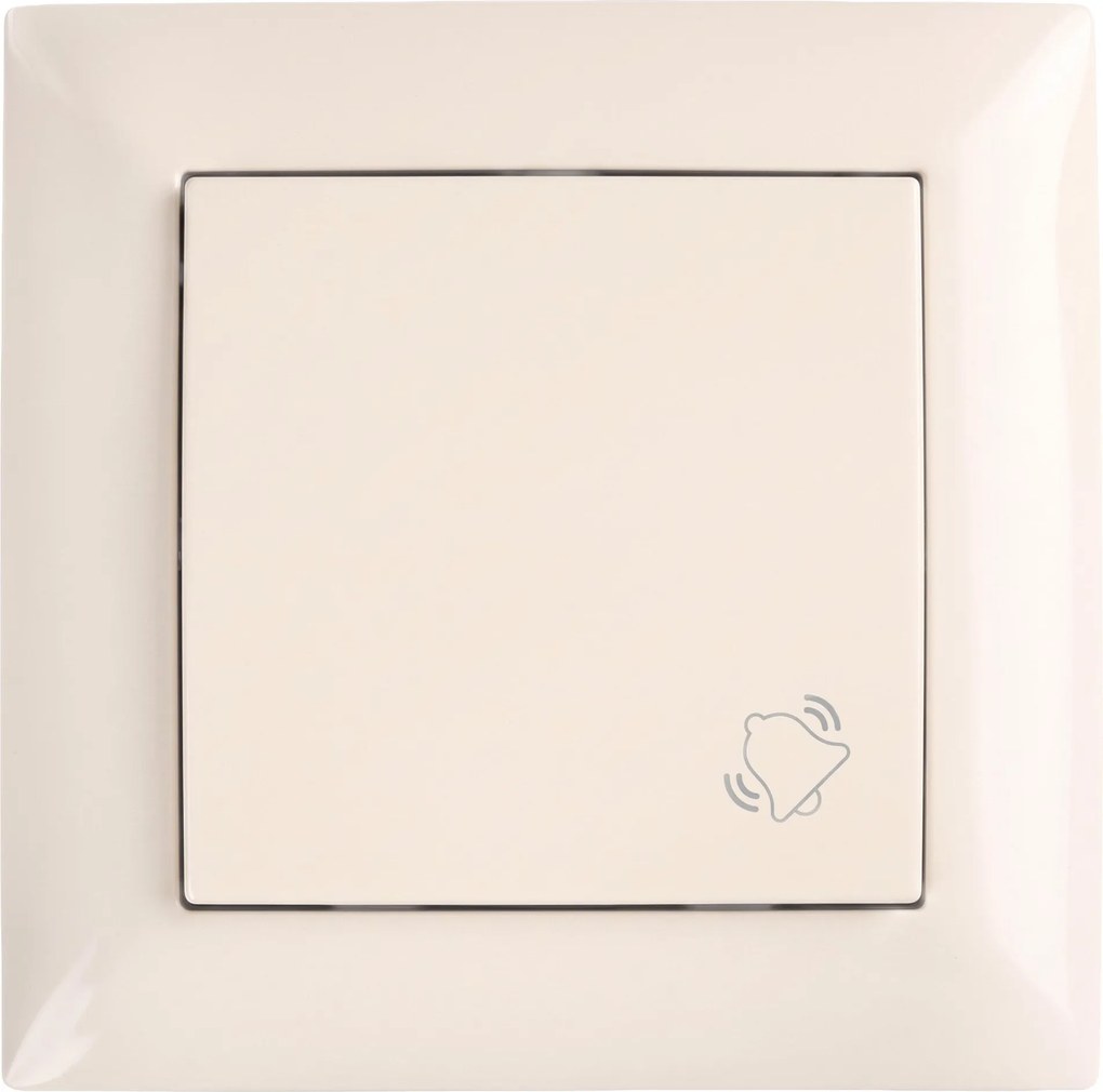 Бутон за Звънец с Рамка OSTE JNH008-W BEIGE