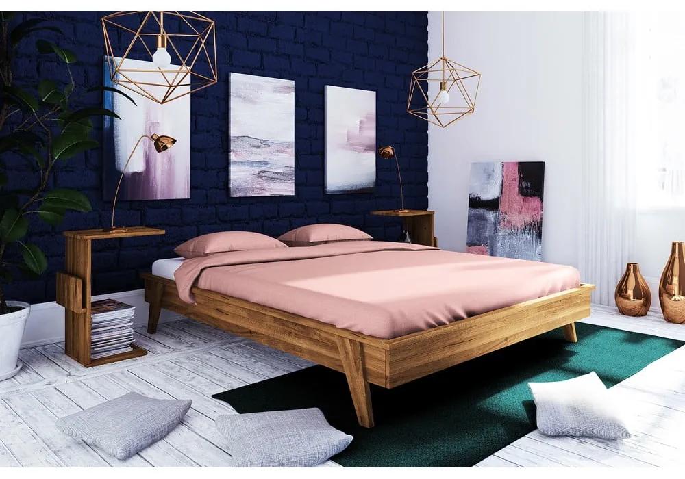 Дъбово двойно легло 160x200 cm Retro - The Beds