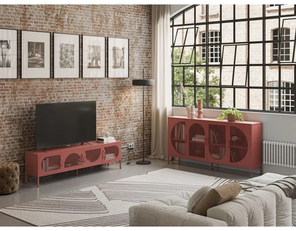 Маса за телевизор в тухлен цвят 180x50 cm Tayra – Marckeric