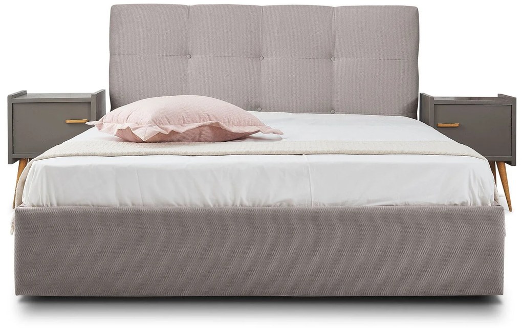 Тапицирано легло Famous-Gkri Anoixto-150 x 200-Χωρίς μηχανισμό ανύψωσης