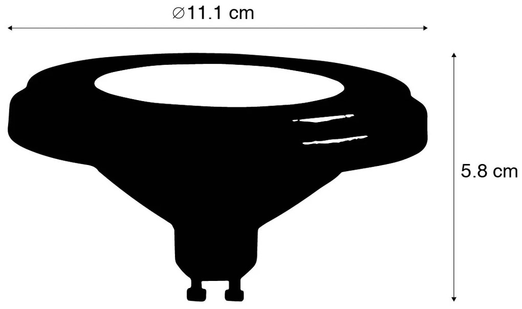 Комплект от 5 LED крушки GU10 AR111 8W 750 lm 3000K