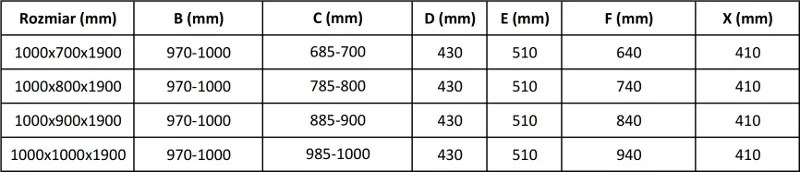 Mexen Apia плъзгаща се душ кабина 100 x 80 см, прозрачна, черна - 840-100-080-70-00