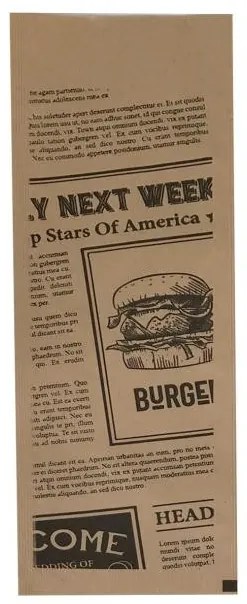 Horecano - Хартиен джоб за прибори 24x8см "JOURNAL" -100бр. (HC-37232)