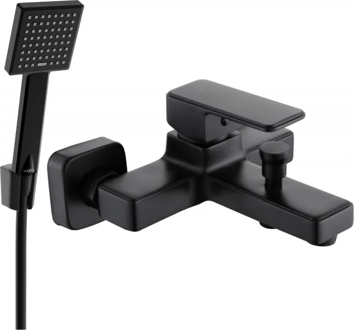 Mexen Cetus R45 батерия за вана със спрей комплект, черен - 74433R45-70