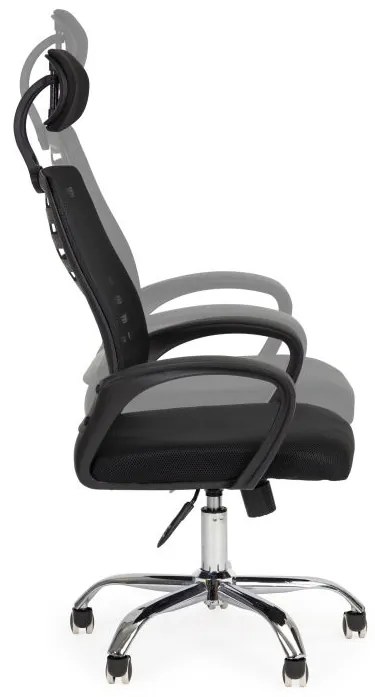 Ергономичен офис стол в черно