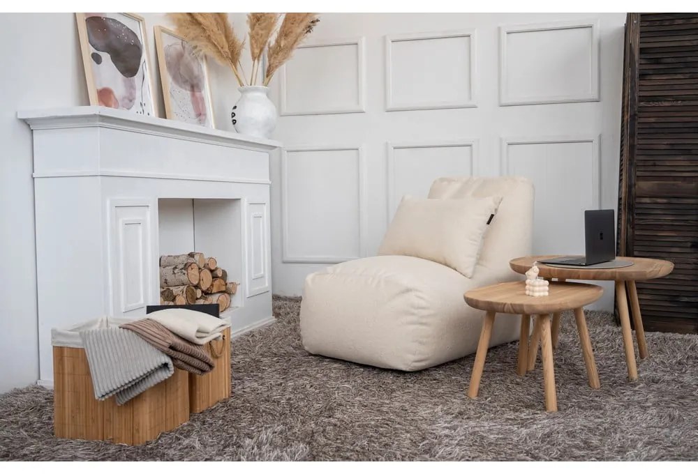 Кафяв пуф от букле Tube – SLOWDOWN