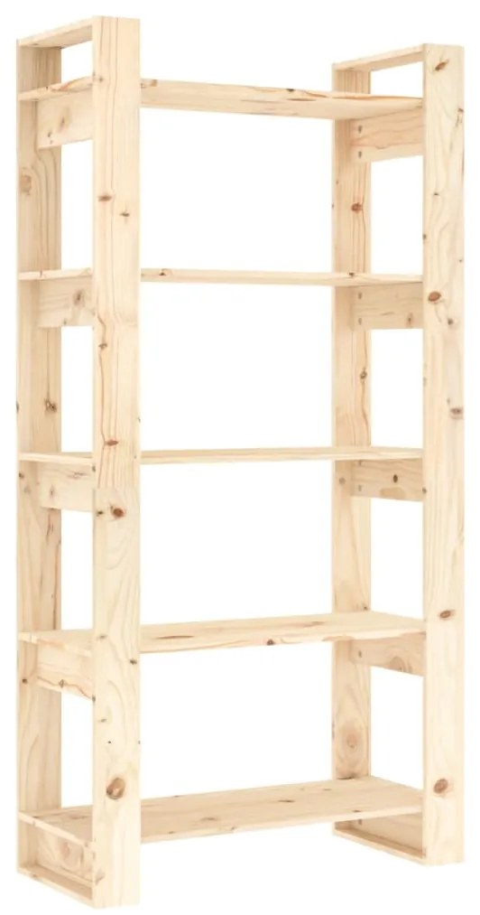 813909 vidaXL Шкаф за книги/Преграда за стая 80x35x160 см, масивна дървесина