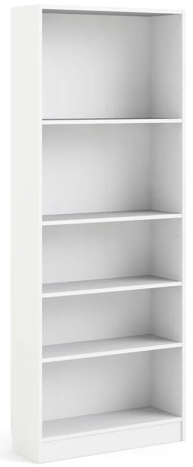 Бял шкаф за книги 79x203 cm Basic - Tvilum