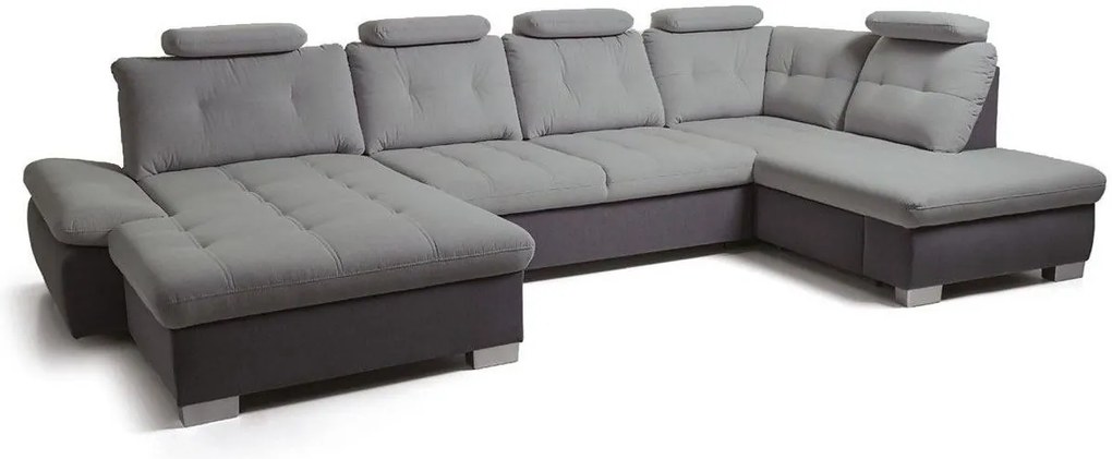 Ъглов диван Alcare XL-Right-Gkri anoixto - Gkri skouro