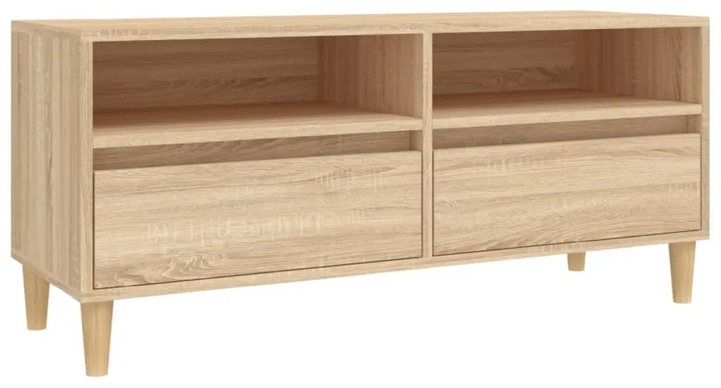 831896 vidaXL ТВ шкаф, сонома дъб, 100x34,5x44,5 см, инженерно дърво