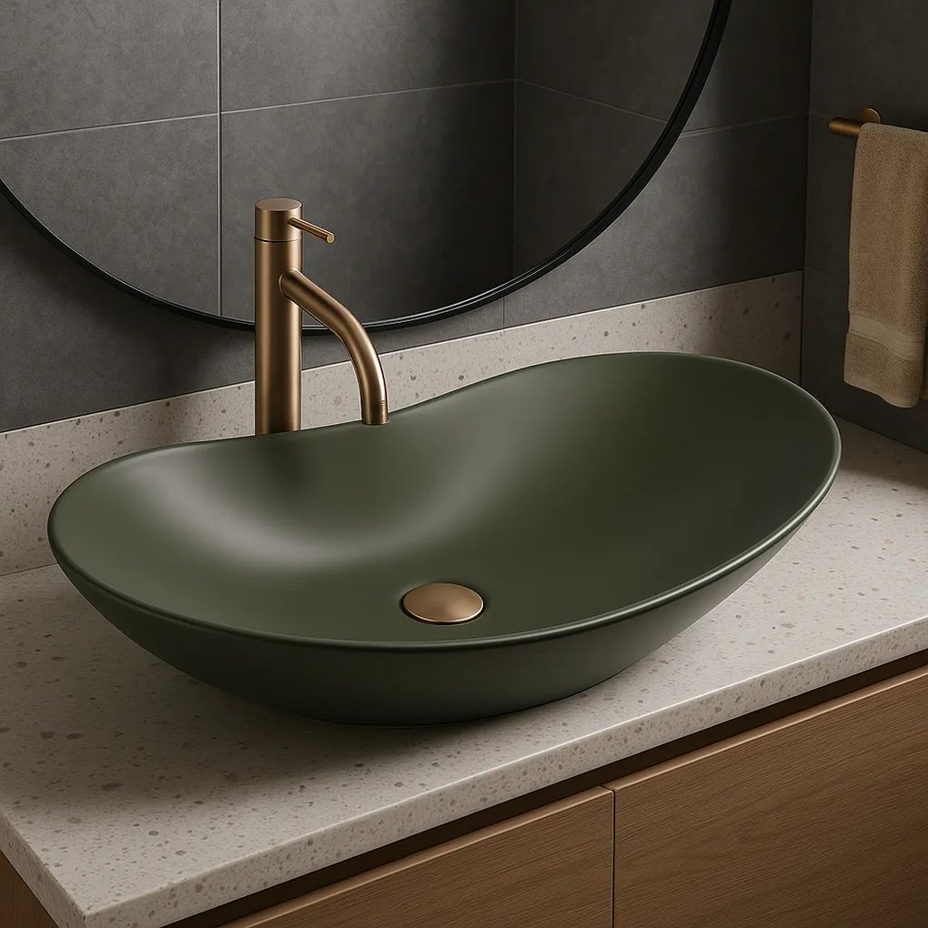 Умивалник за плот Rea Royal Olive Matt