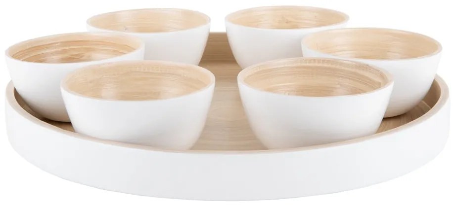 Бял бамбуков комплект за сервиране ø 32 cm Puro – PT LIVING
