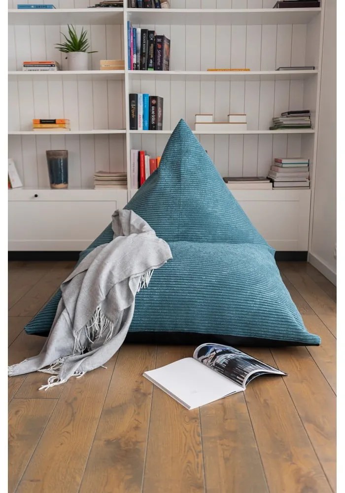 Светлосив пуф от рипсено кадифе Razzmatazz – SLOWDOWN