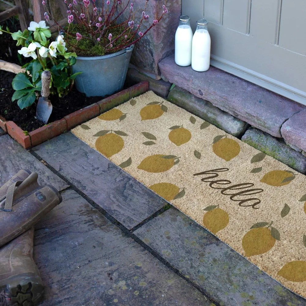 Изтривалка от кокосови влакна 40x120 cm Hello Lemons – Artsy Doormats
