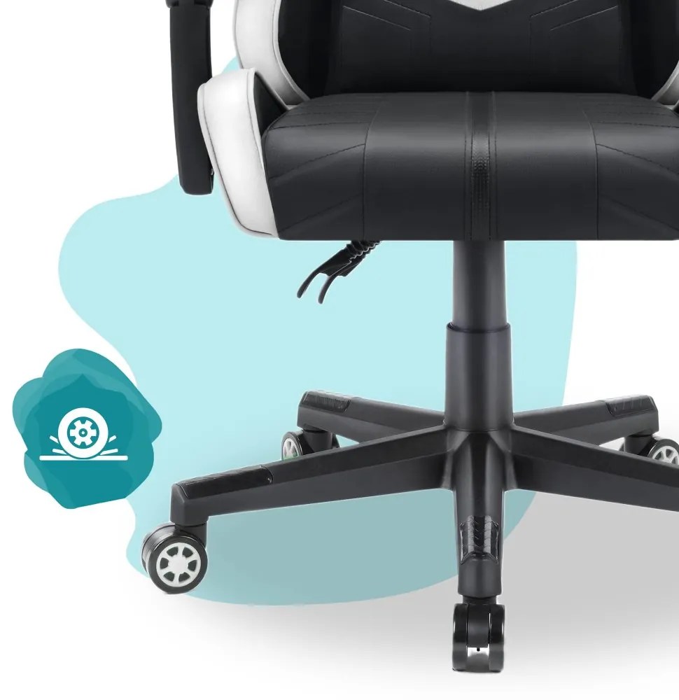 Детски стол за игра HC - 1004 черно и бяло