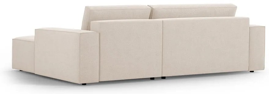 Бежов разтегателен ъглов диван от букле (десен ъгъл) Jodie – Micadoni Home