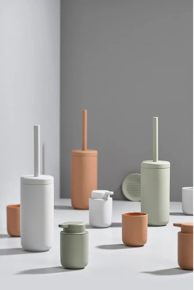 Светлосива каменоделска купа за сапун в банята Soft Grey Ume - Zone