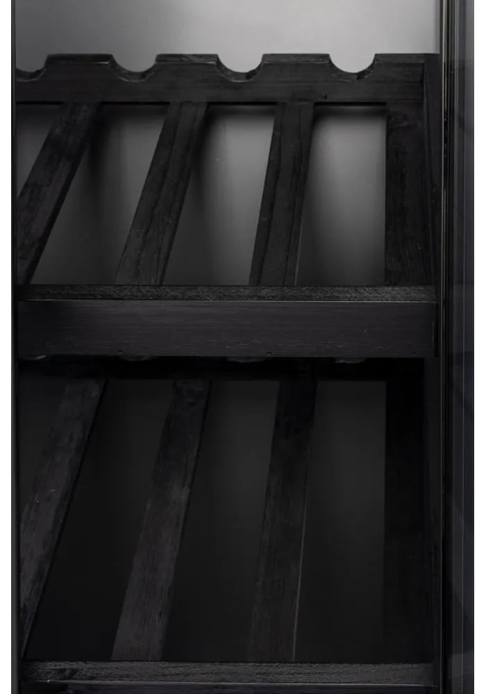 Черна стойка за вино от елхово дърво за 10 бутилки, 52x103 cm Rob - White Label