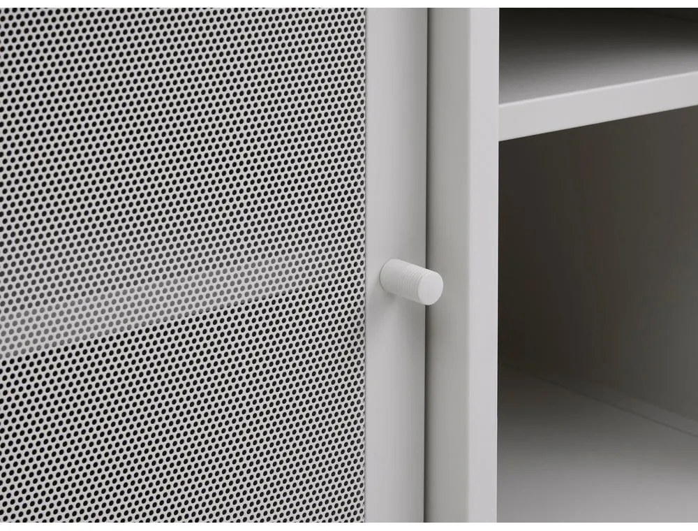 Сива метална маса за телевизор 160x55x45 cm Veep – Unique Furniture