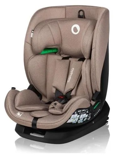 Lionelo - Детско столче за кола с база, завъртащо се LAVENDER i-Size 76-150 см бежово лате