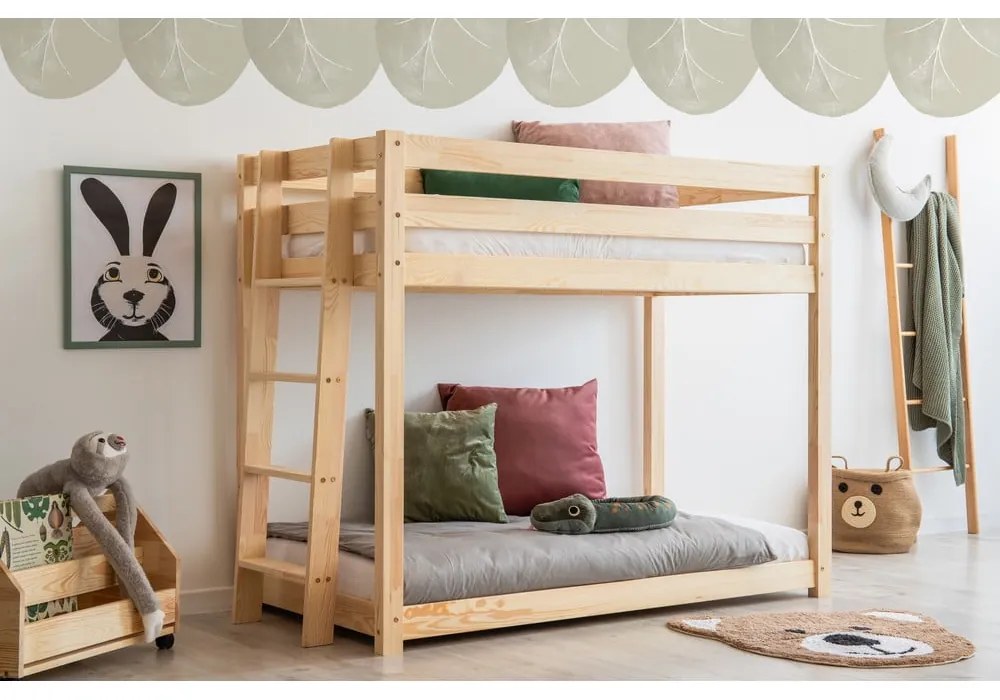 Двуетажно легло от борова дървесина 80x200 cm CLPB - Adeko