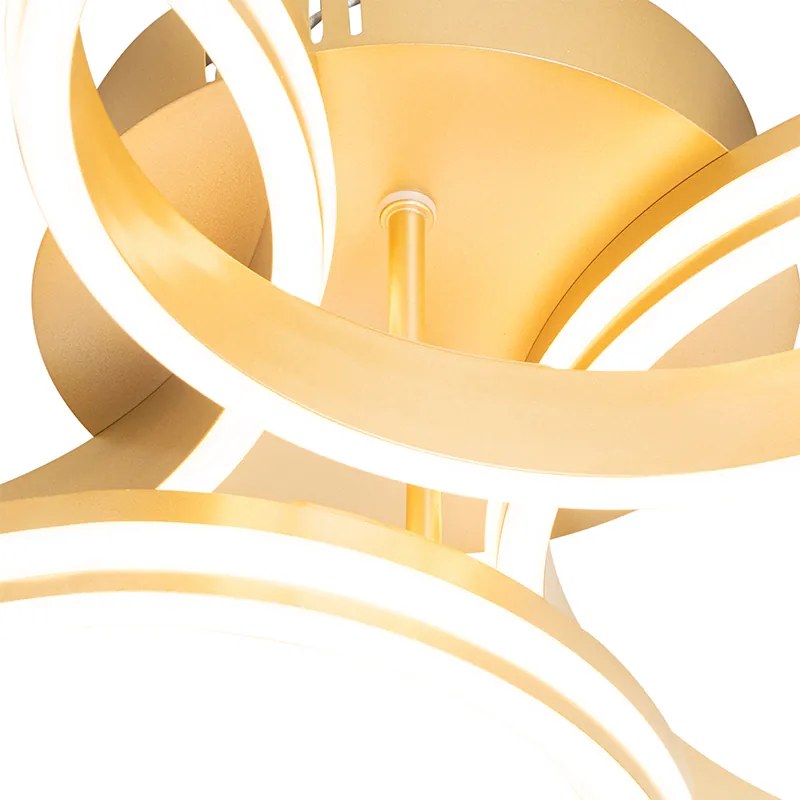 Таванна лампа Месинг с LED 3-степенна димируема 4-светлина - Navara