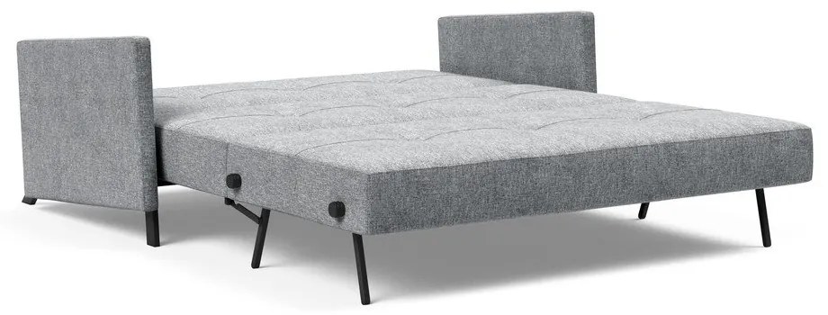 Сив разтегателен диван с подлакътници Twist Granite, 100 x 174 cm Cubed - Innovation