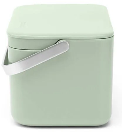 Кутия за хранителни отпадъци Brabantia SinkSide 1005611, 1.8 л, Дръжка за лесно пренасяне, Светлозелен