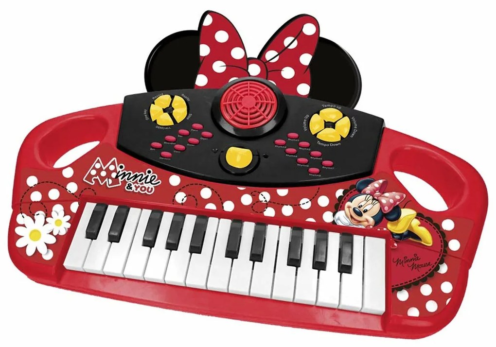 Играчка пиано Minnie Mouse Червен Електронно